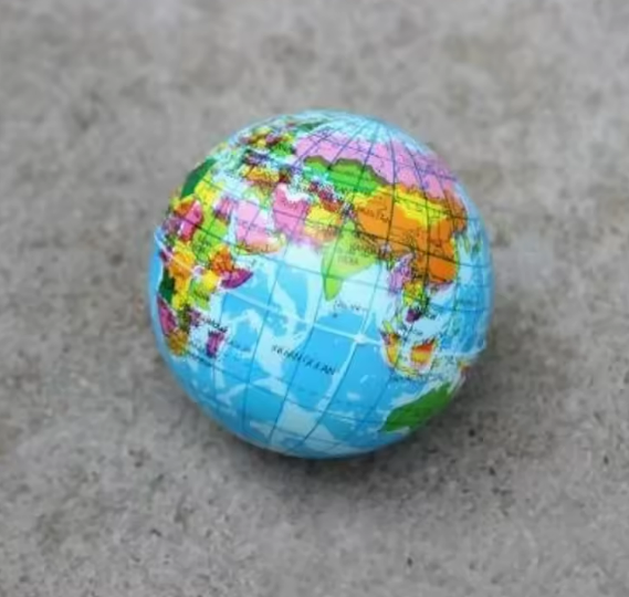 Colour globe sphere stress ball