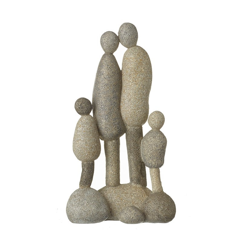 Stone Family of Four Ornament Lu Lu's Gift Company