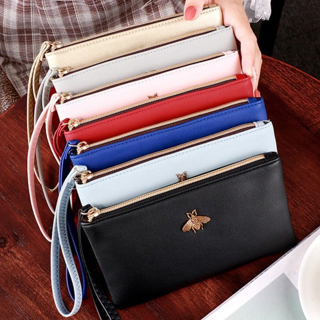 Ladies Bee Clutch Wallet Bag Purse